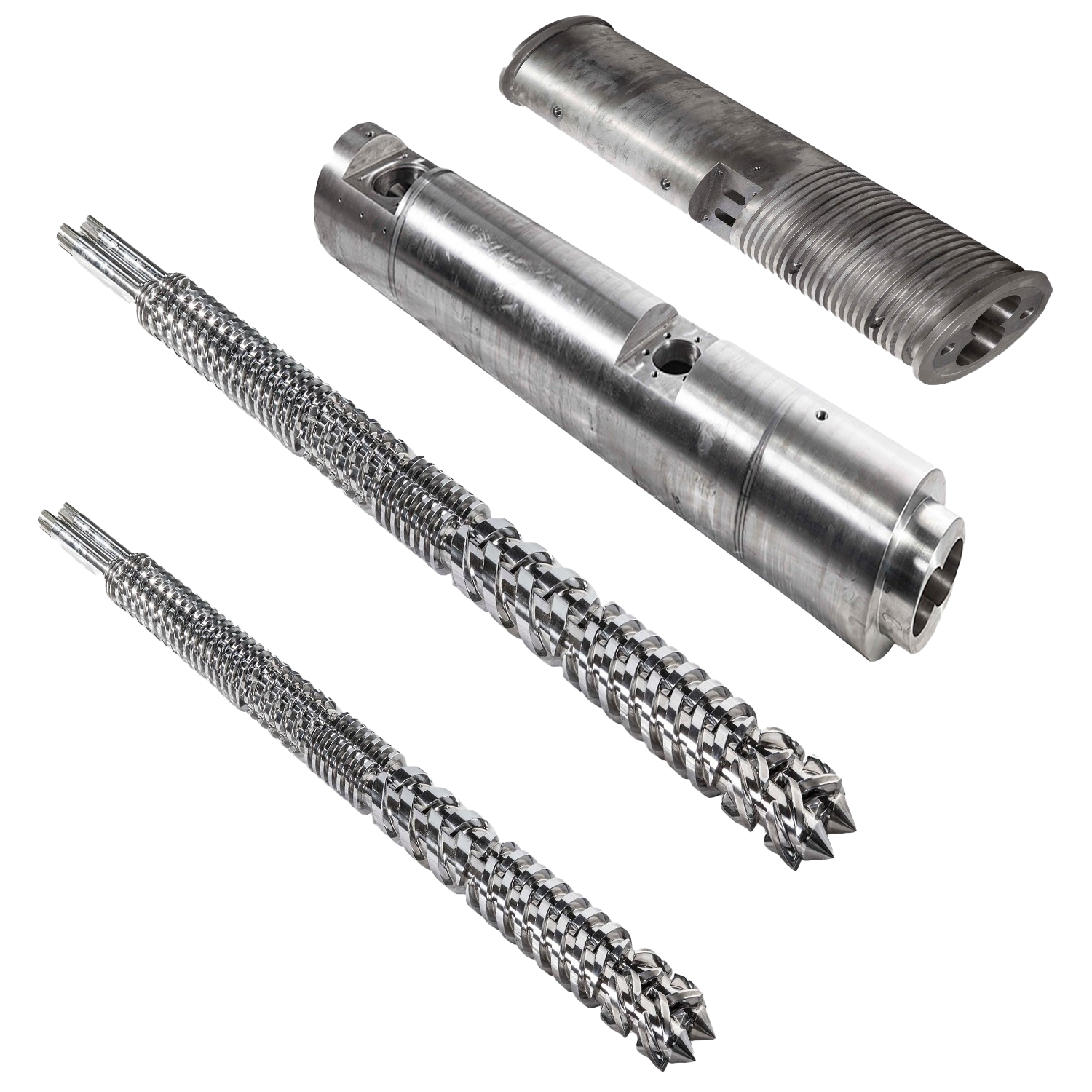 Parallel twin screw barrel