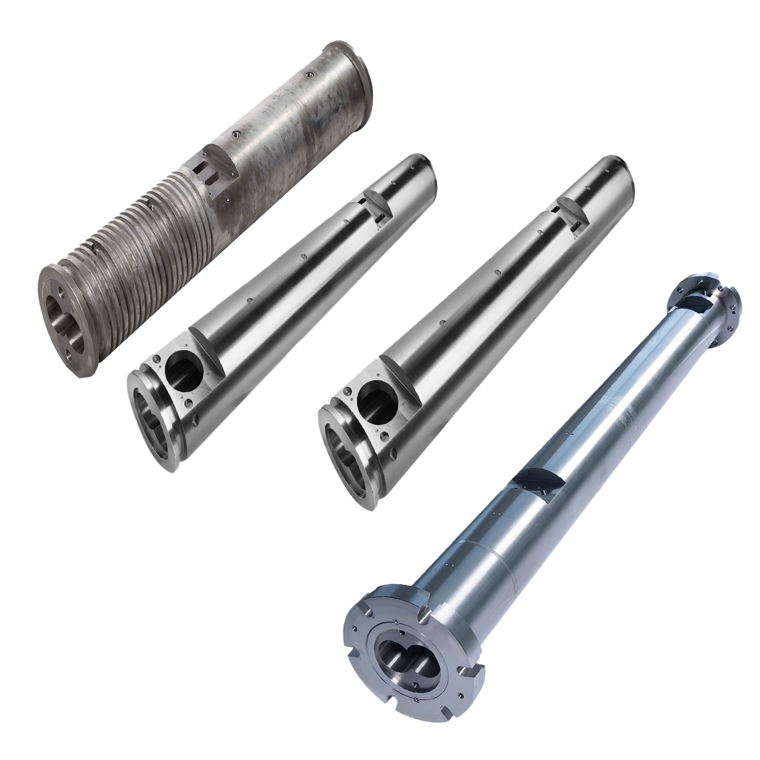 Parallel twin screw barrel