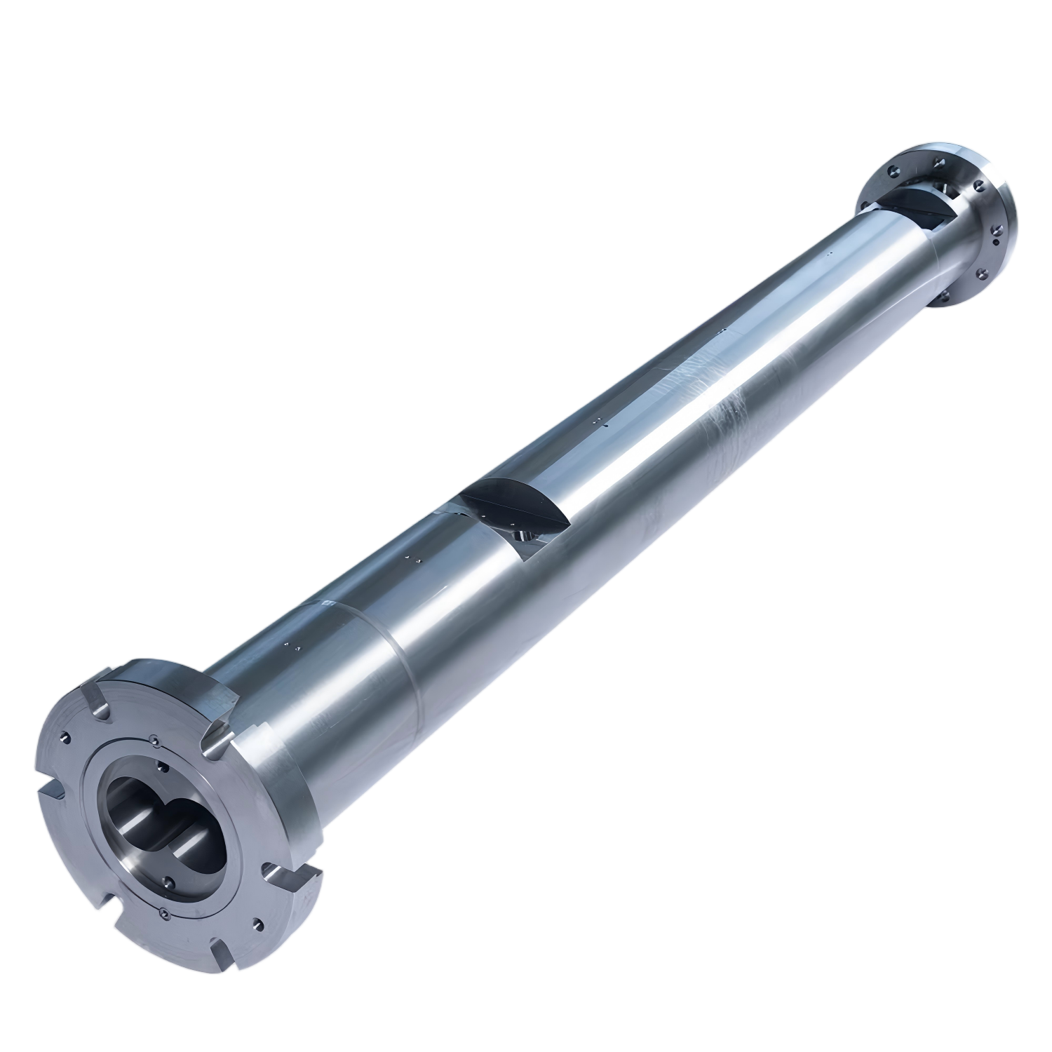 Parallel twin screw barrel