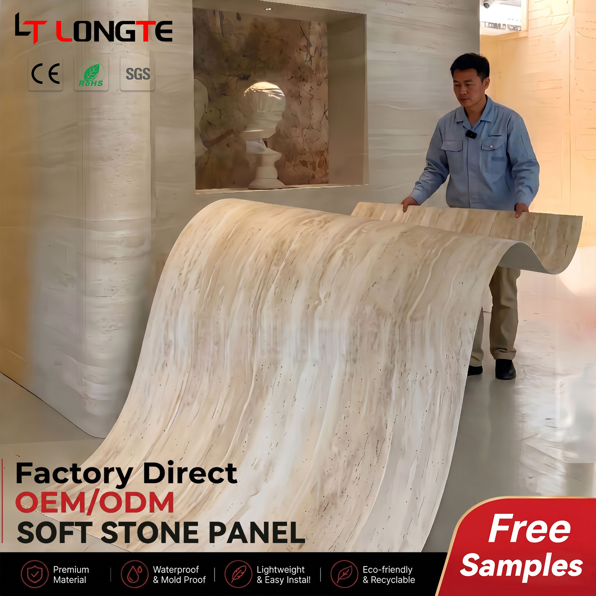 Flexible Soft Stone Wall Panel