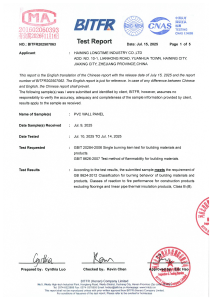 Combustion Performance Test Report