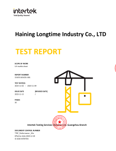 Product Test Report