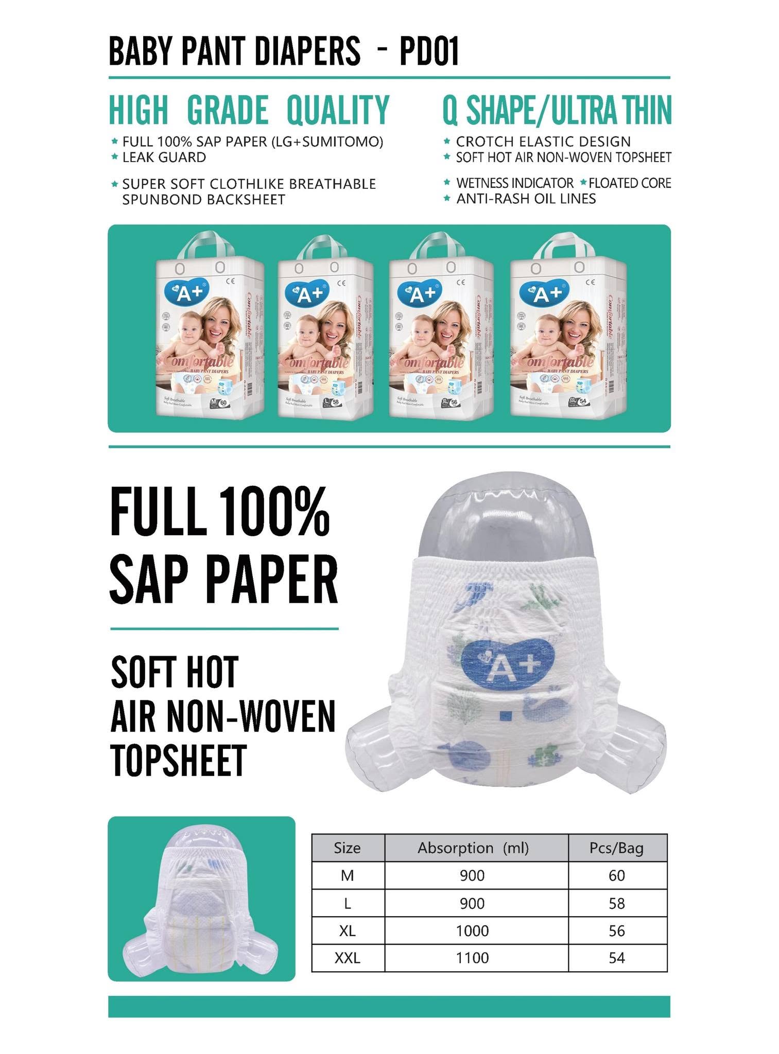 My A+ Brand Baby Diapers