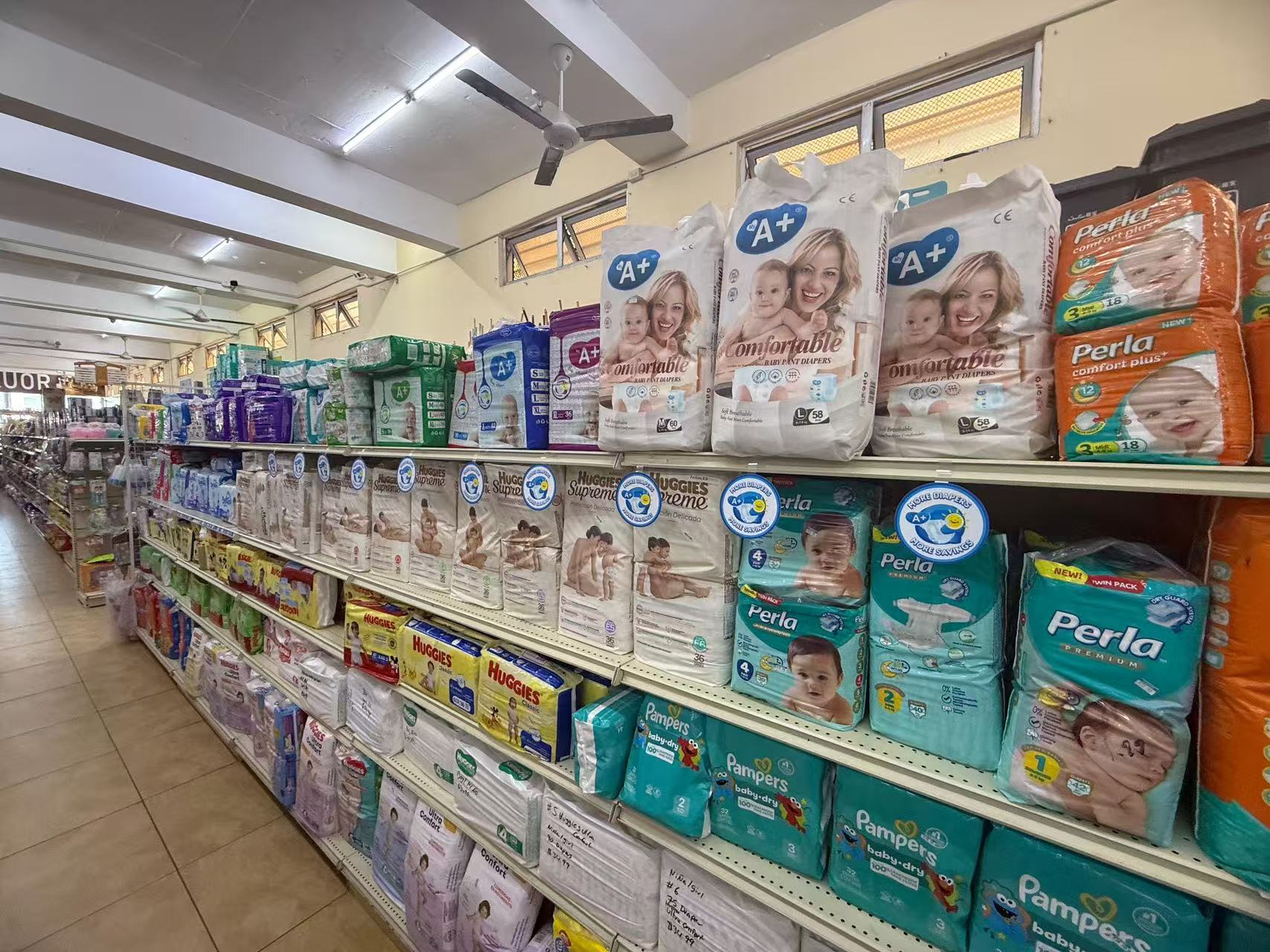 Baby diaper retail store application scenario