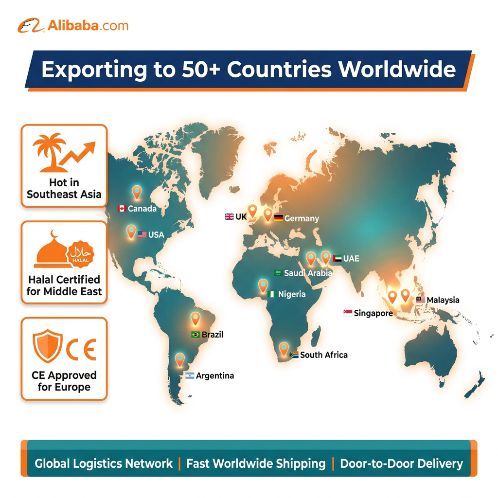 Global baby diaper export markets map