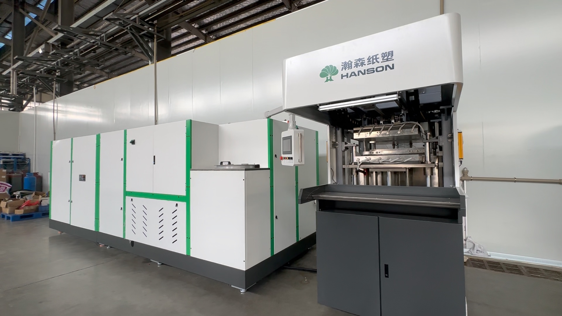 Pulp molding sampling and pilot production line used for product development and process validation before mass production
