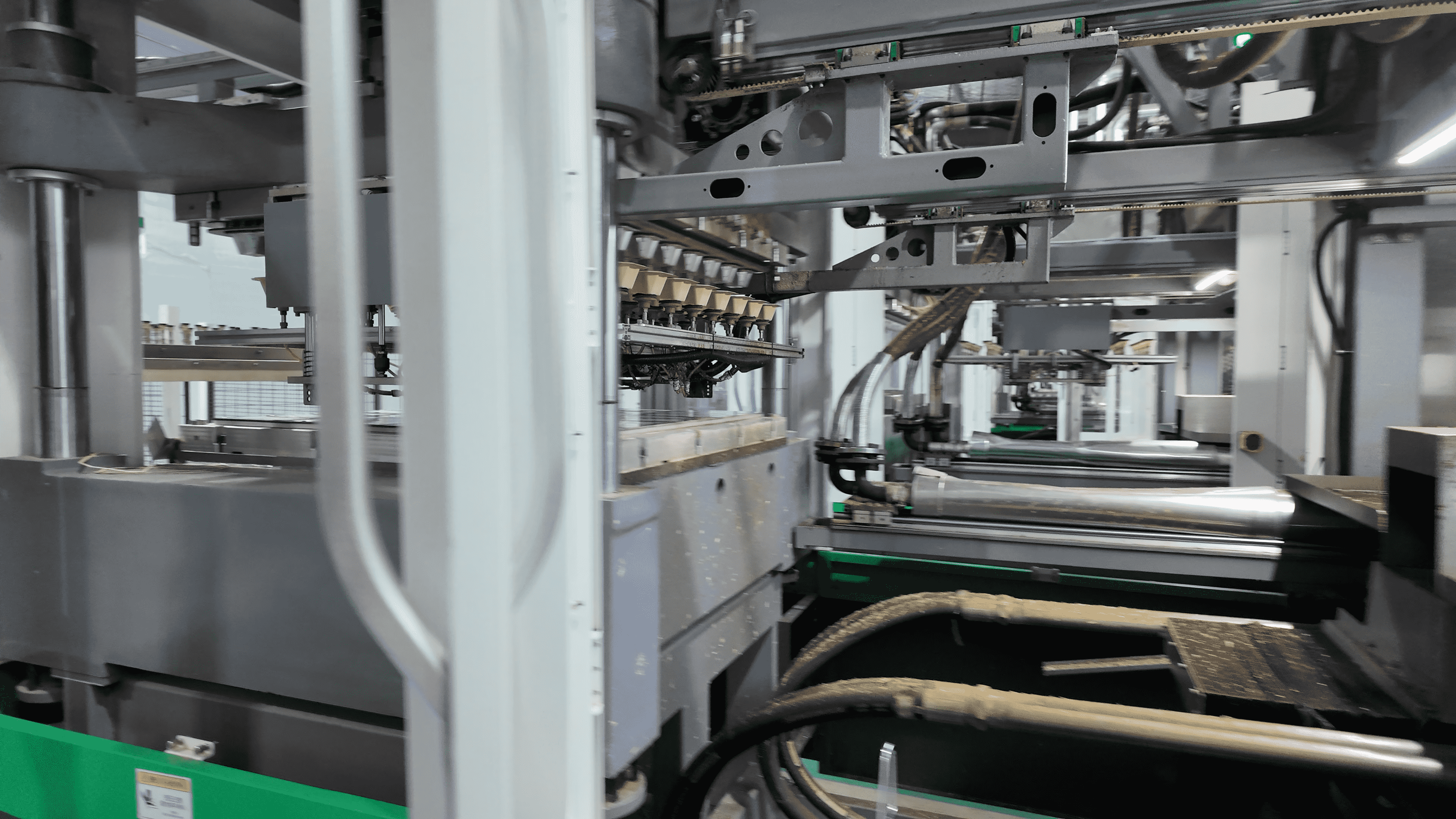 Turnkey pulp molding production line during commissioning and ramp-up