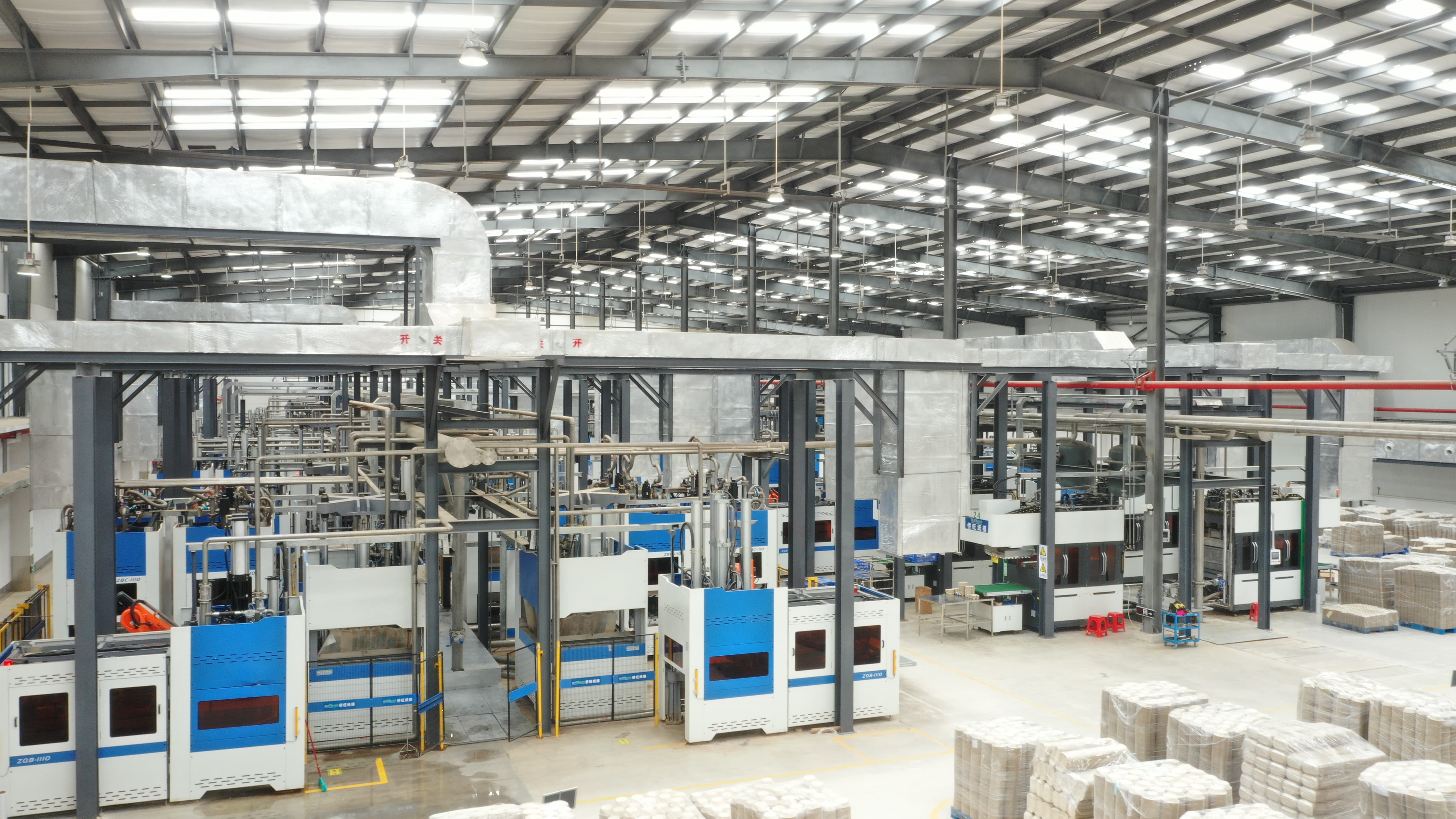 Guangxi Qiaowang molded fiber tableware production workshop
