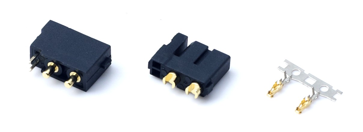 DXT30U 2+2 power-signal composite connector with PCB header