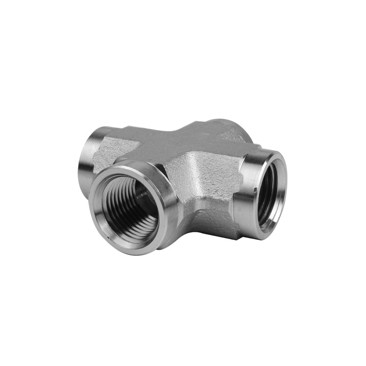 Female NPTF Pipe x Female NPTF Pipe x Female NPTF Pipe x Female NPTF Pipe Cross
5652