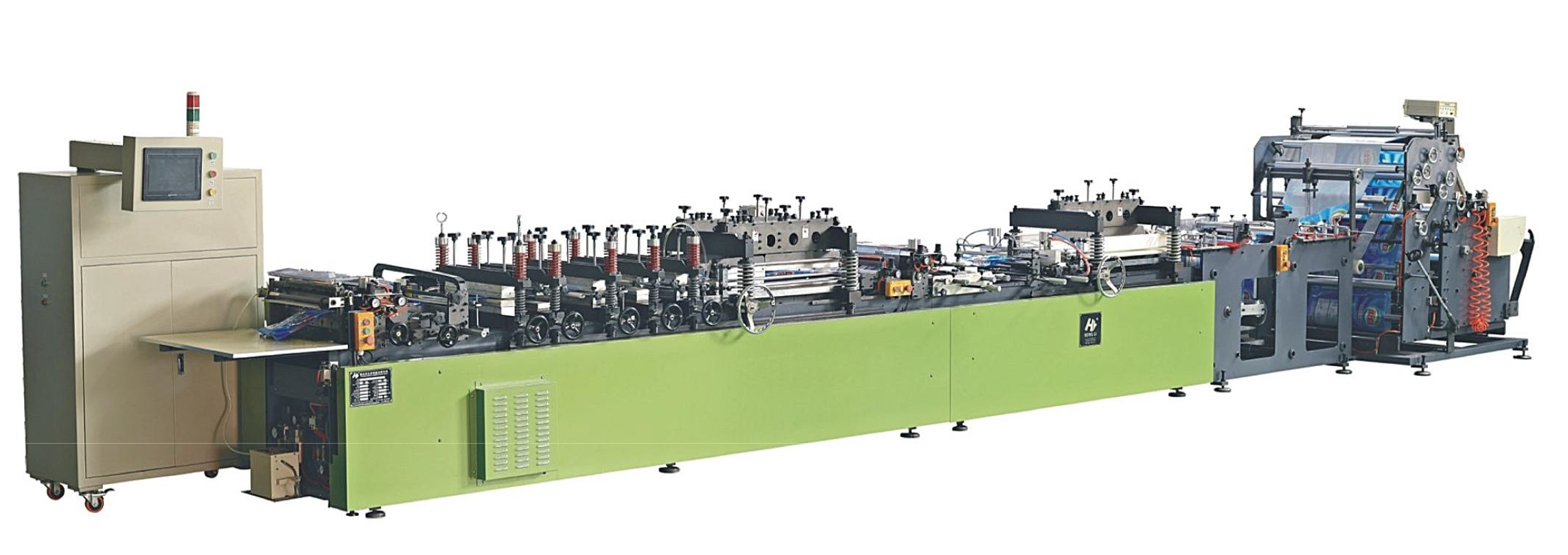 A5 series high speed label pasting in-line bag making machine