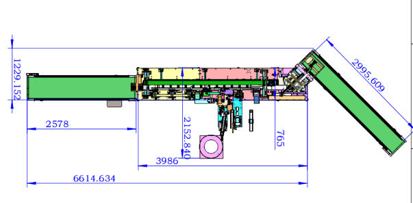 HL1233C9 spout inserted machine overall dimensions drawing