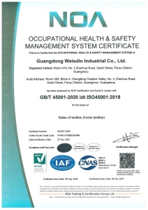 OCCUPATIONAL HEALTH & SAFETY MANAGEMENT SYSTEM CERTIFICATE