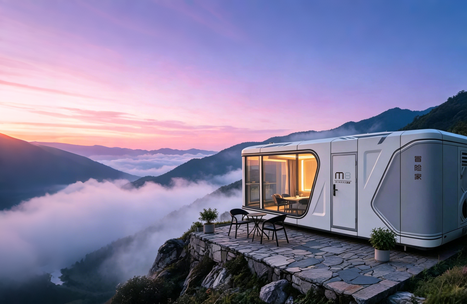 Steel modular capsule house M8 Adventurer Series