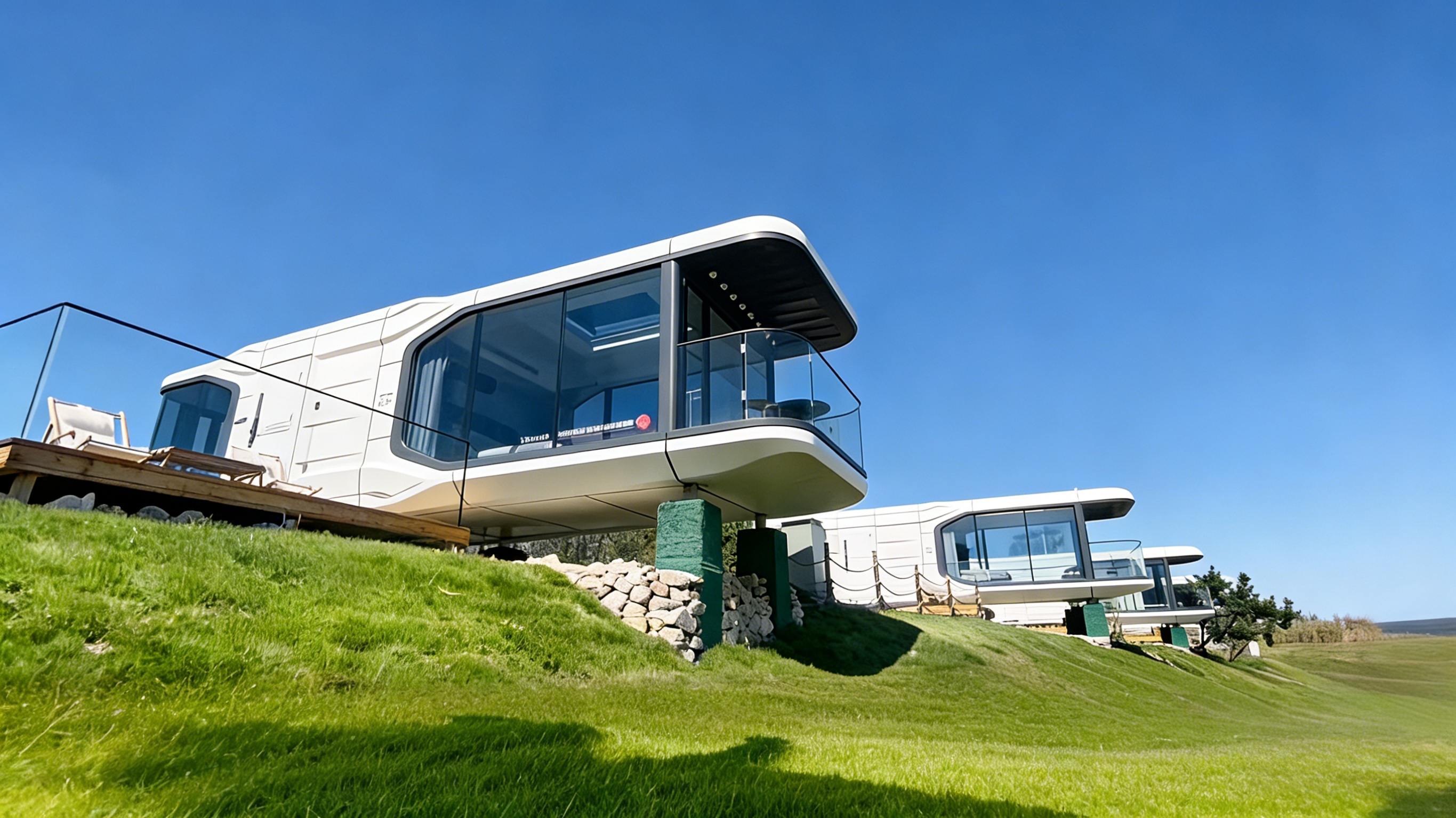 On-site showcase of modular capsule house customer projects
