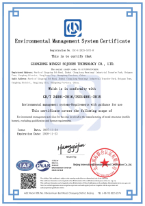 Environmental Management System Certificate