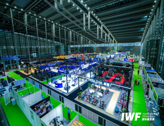 Exhibition floor at IWF SHENZHEN, a fitness trade expo in China