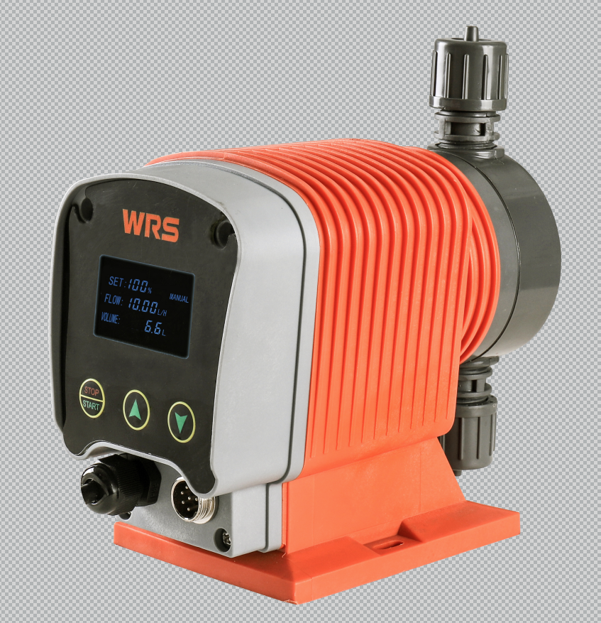 WRS EML solenoid dosing pump with remote control and direct flow display