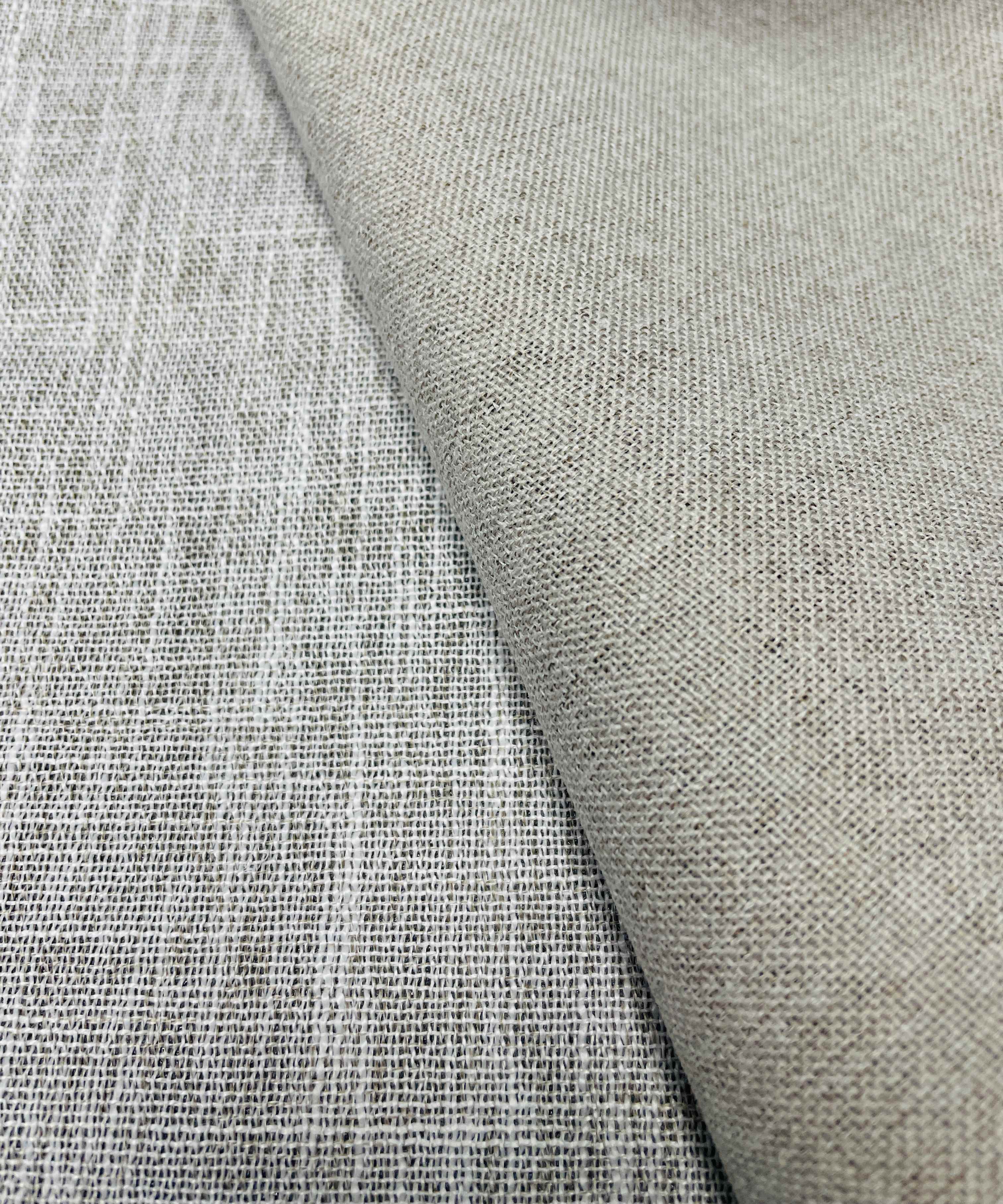 TL12210 poly linen bonded curtain and sofa fabric with room darkening performance