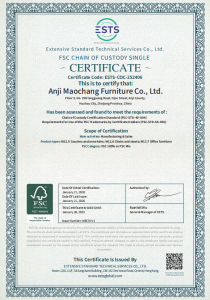 FSC‑COC Chain of Custody Certificate