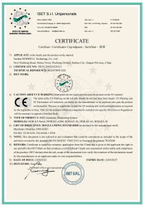 ISET Voluntary Compliance Certificate