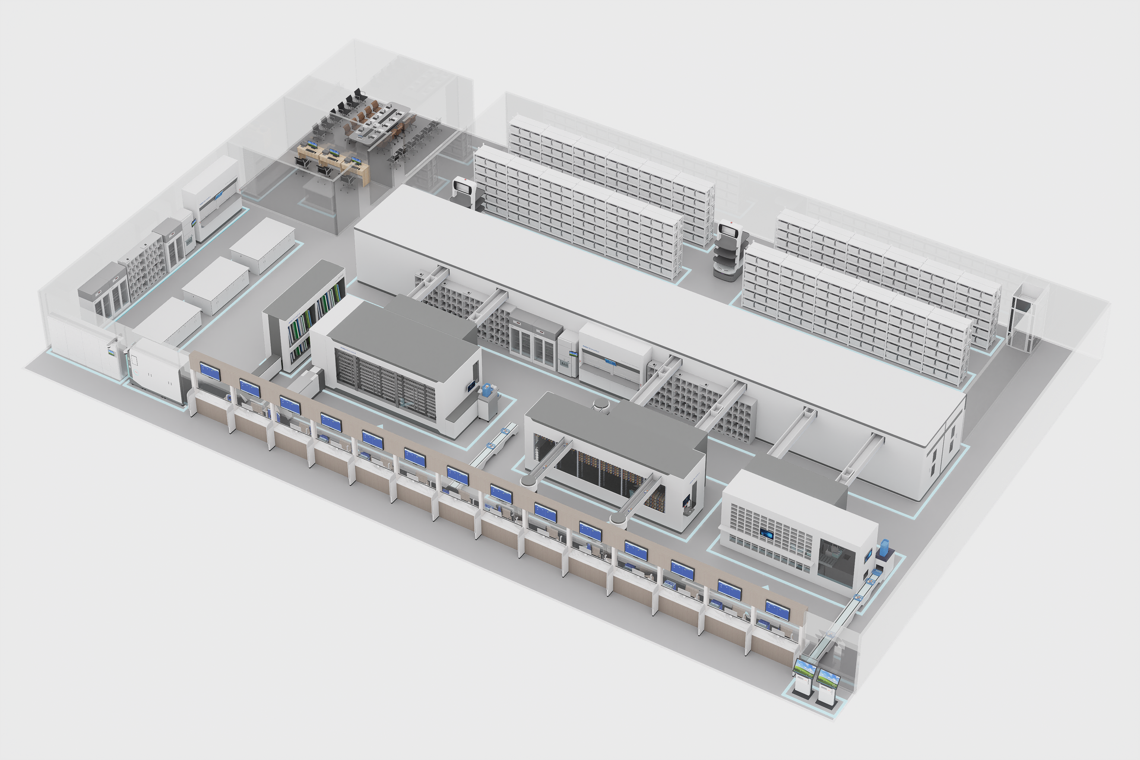 Outpatient and inpatient pharmacy automation scenarios using Haier Biomedical solutions
