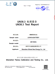 UN38.3 Test Report