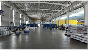 Threaded rod packaging operation area