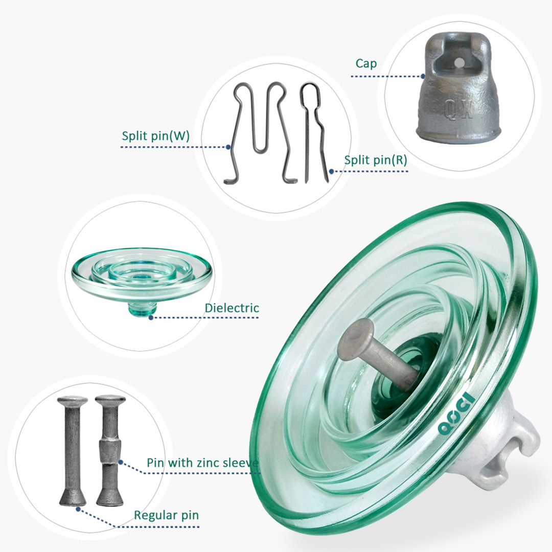 U70BL Suspension Glass Insulator