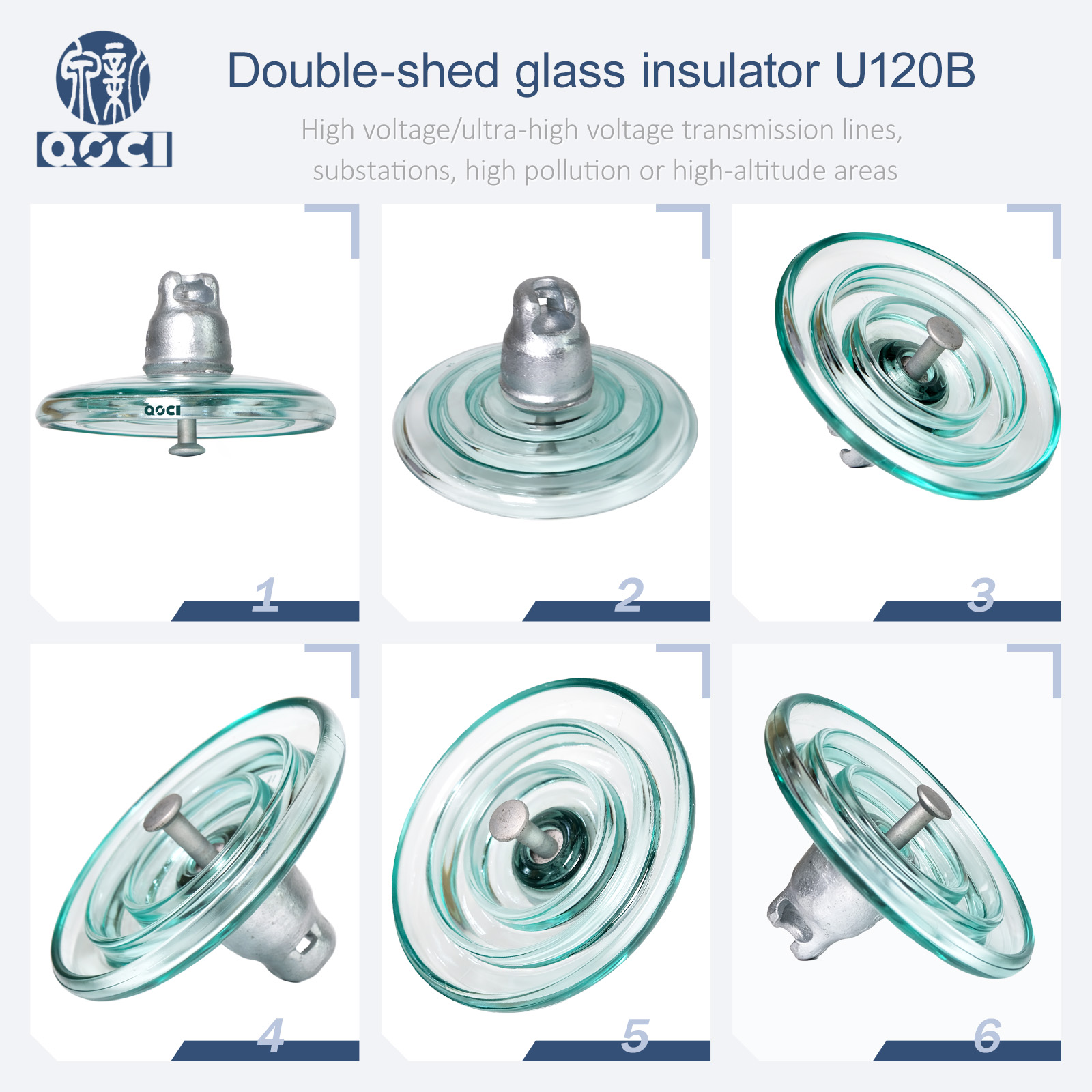 U120B Suspension Glass Insulator