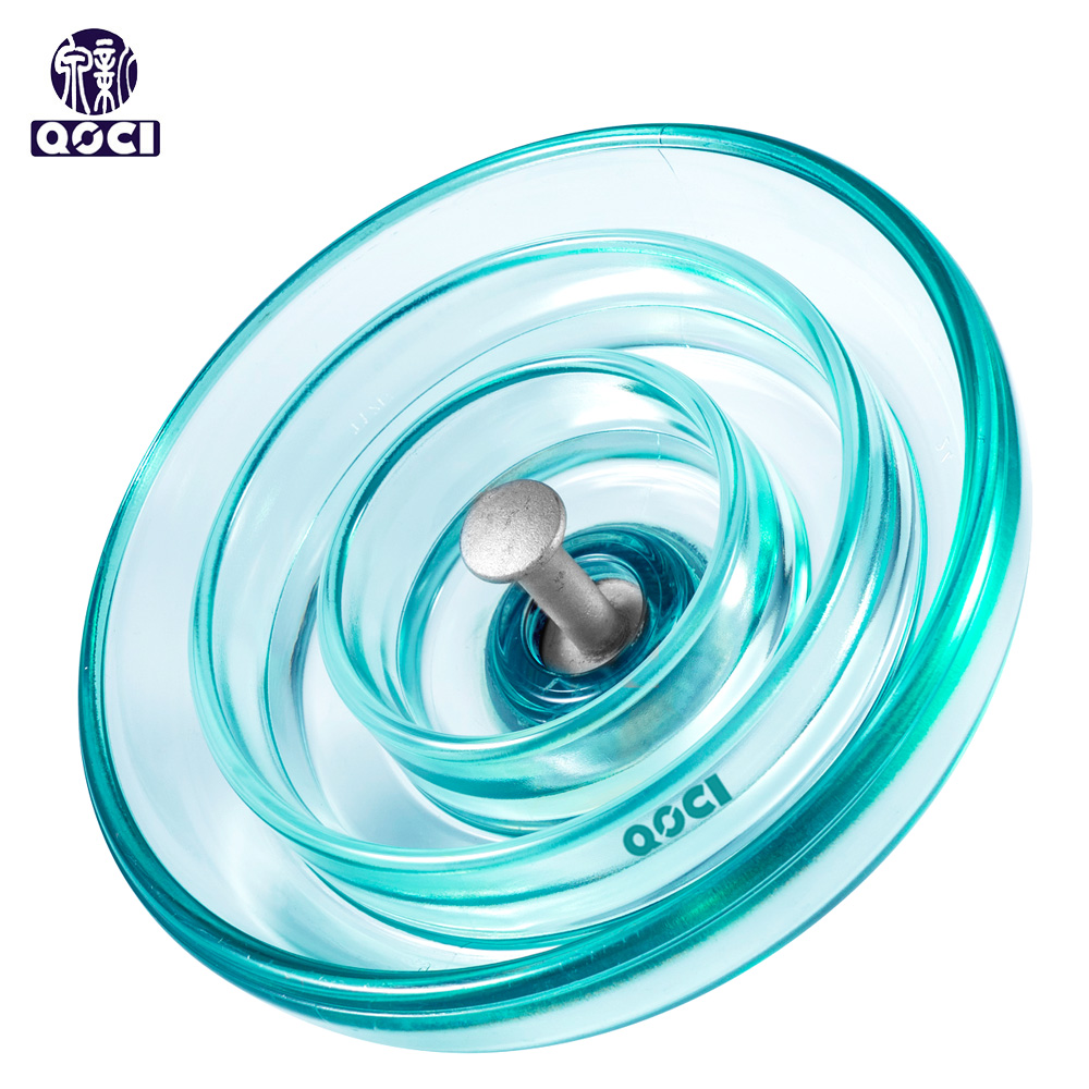 U100BLP 100kN High Voltage cap and pin type Fog Type Suspension Toughened glass Insulator