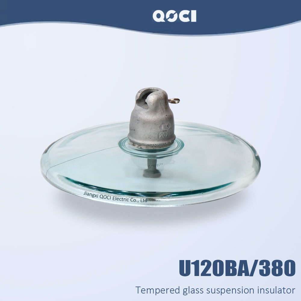 U120BA 120kN High Voltage cap and pin type AerodynamicSuspension Toughened glass Insulator