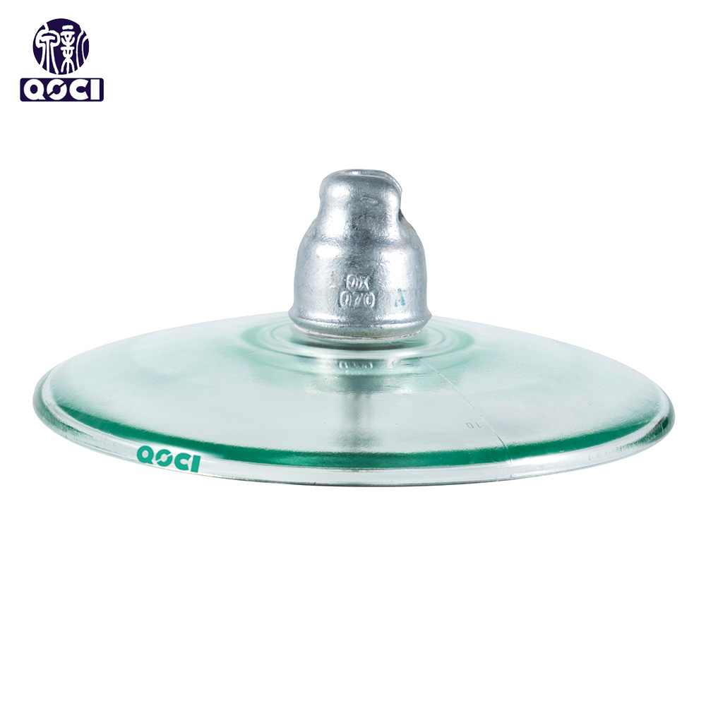 U70BA 70kN High Voltage cap and pin type AerodynamicSuspension Toughened glass Insulator