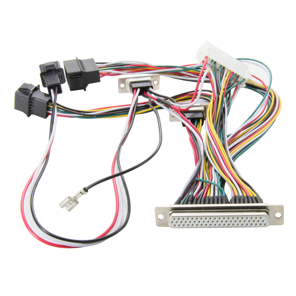 Molex D-Sub FCT 173113 wiring harness with shielding for industrial control signal lines
