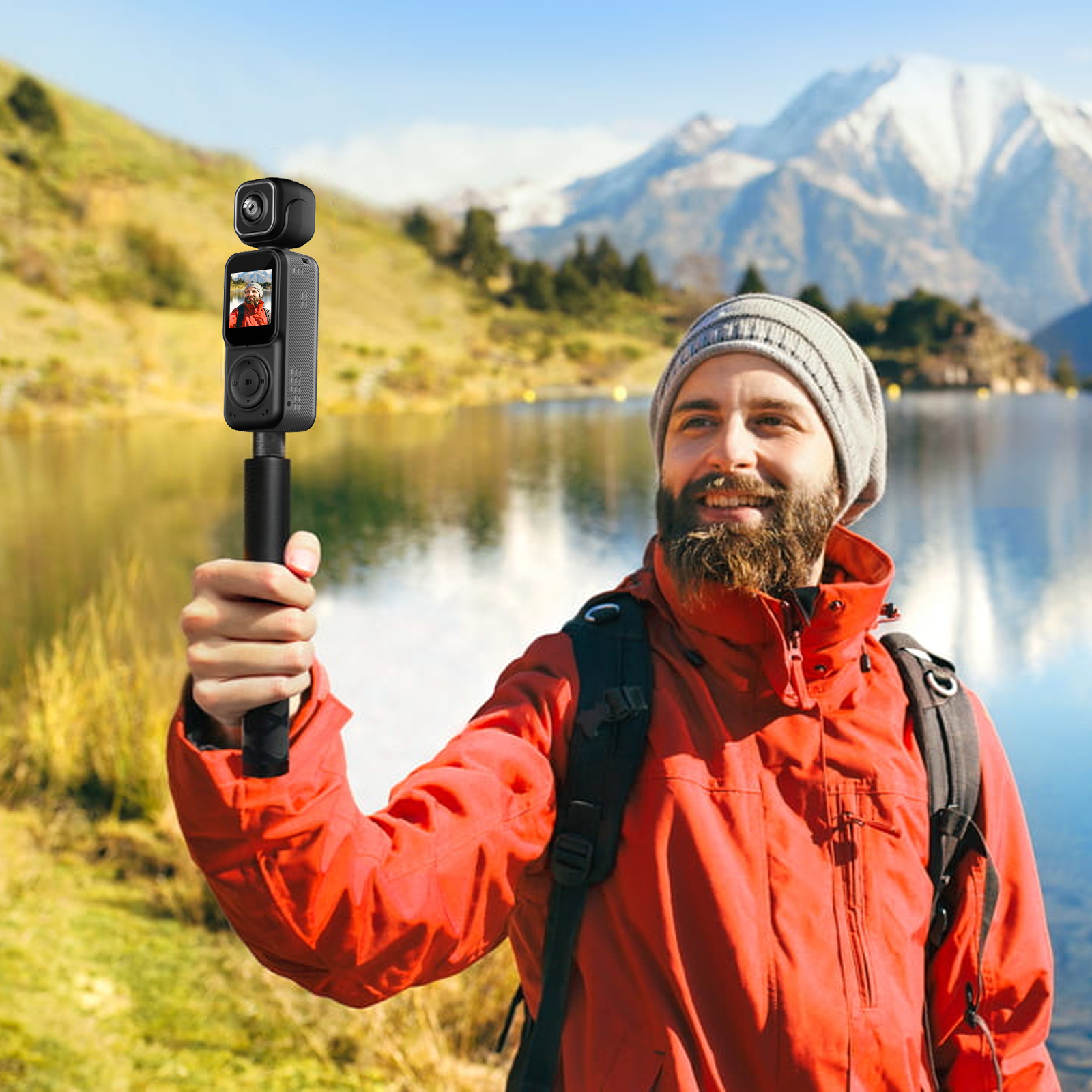 Outdoor sports camera used in cycling and travel recording scenarios
