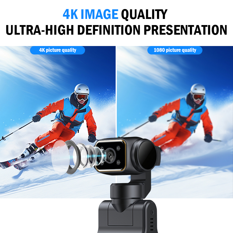 4K action camera used in outdoor sports and high-movement scenes
