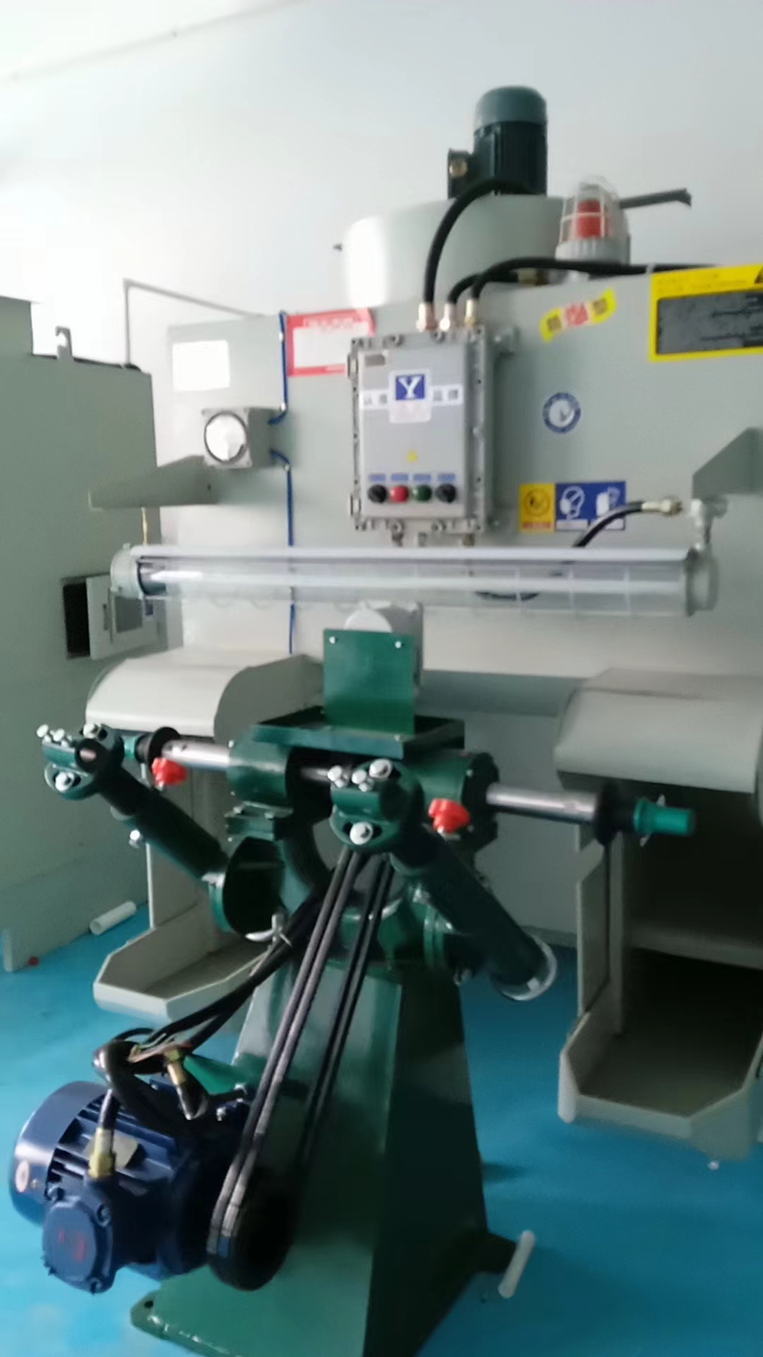 Polishing room used in the finishing of stainless steel orthodontic instruments