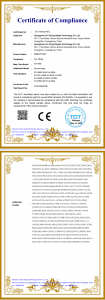 CE EMC Compliance Certificate