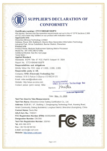 FCC SUPPLIER'S DECLARATION OF CONFORMITY