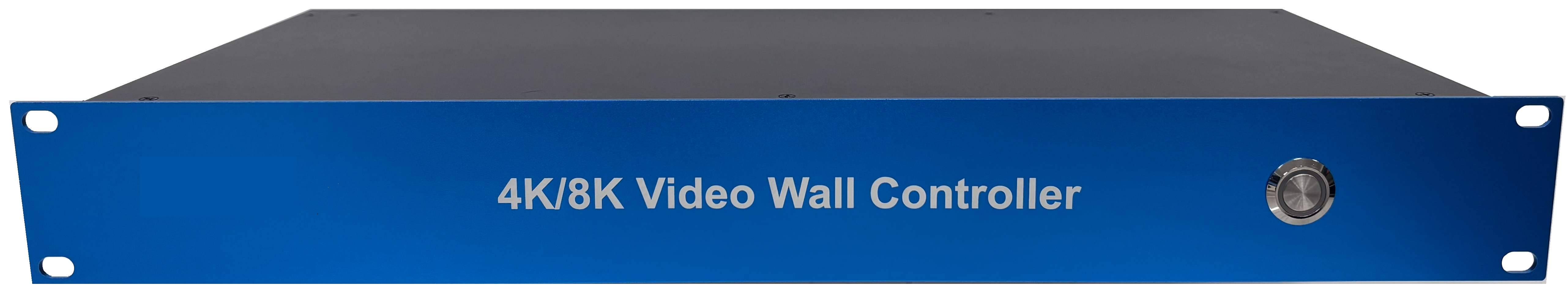 4K60 video wall controller front panel with modular input and output cards and web-based control
