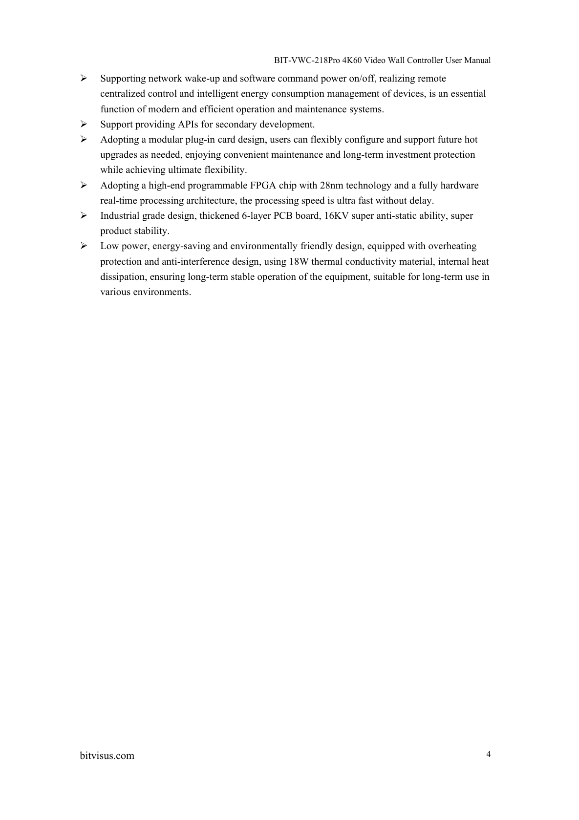 BIT-VWC-218Pro-User Manual-Product Features