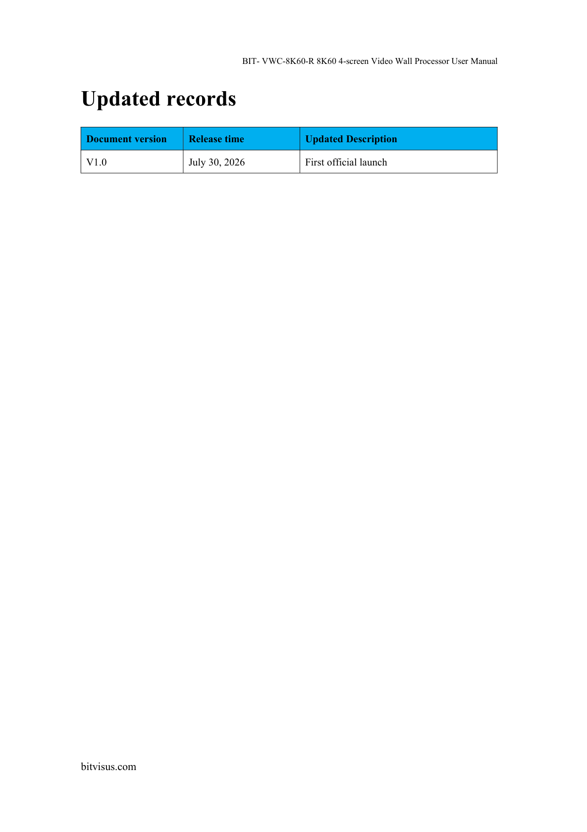 BIT-VWC-8K60-404Max-User Manual-Updated Records