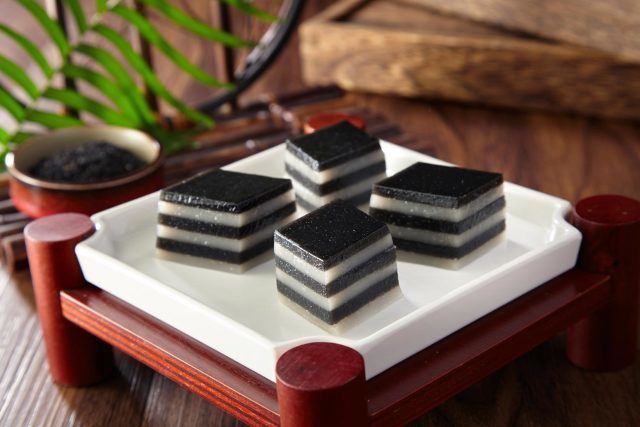 Steamed Black Sesame Kuih