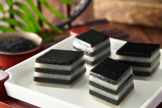 Steamed Black Sesame Kuih