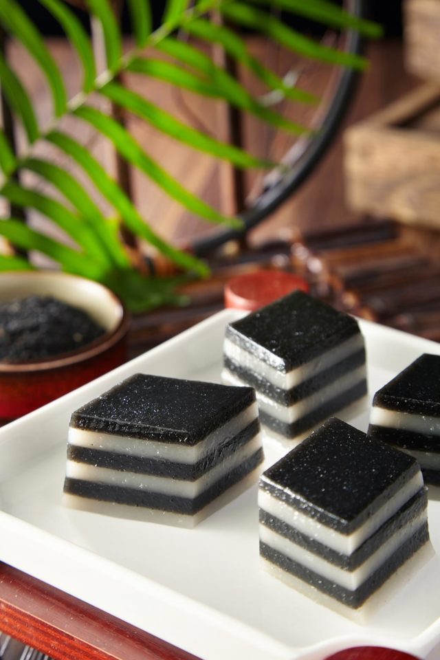 Steamed Black Sesame Kuih