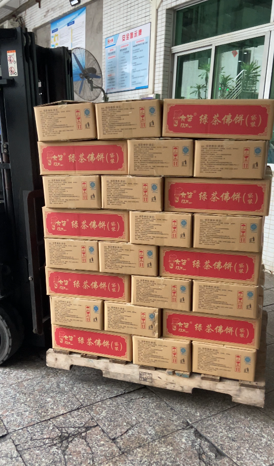 Wholesale Green Tea Buddha Cake prepared for dim sum menus and retail packs