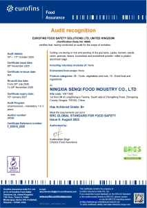 BRC Global Standard for Food Safety
