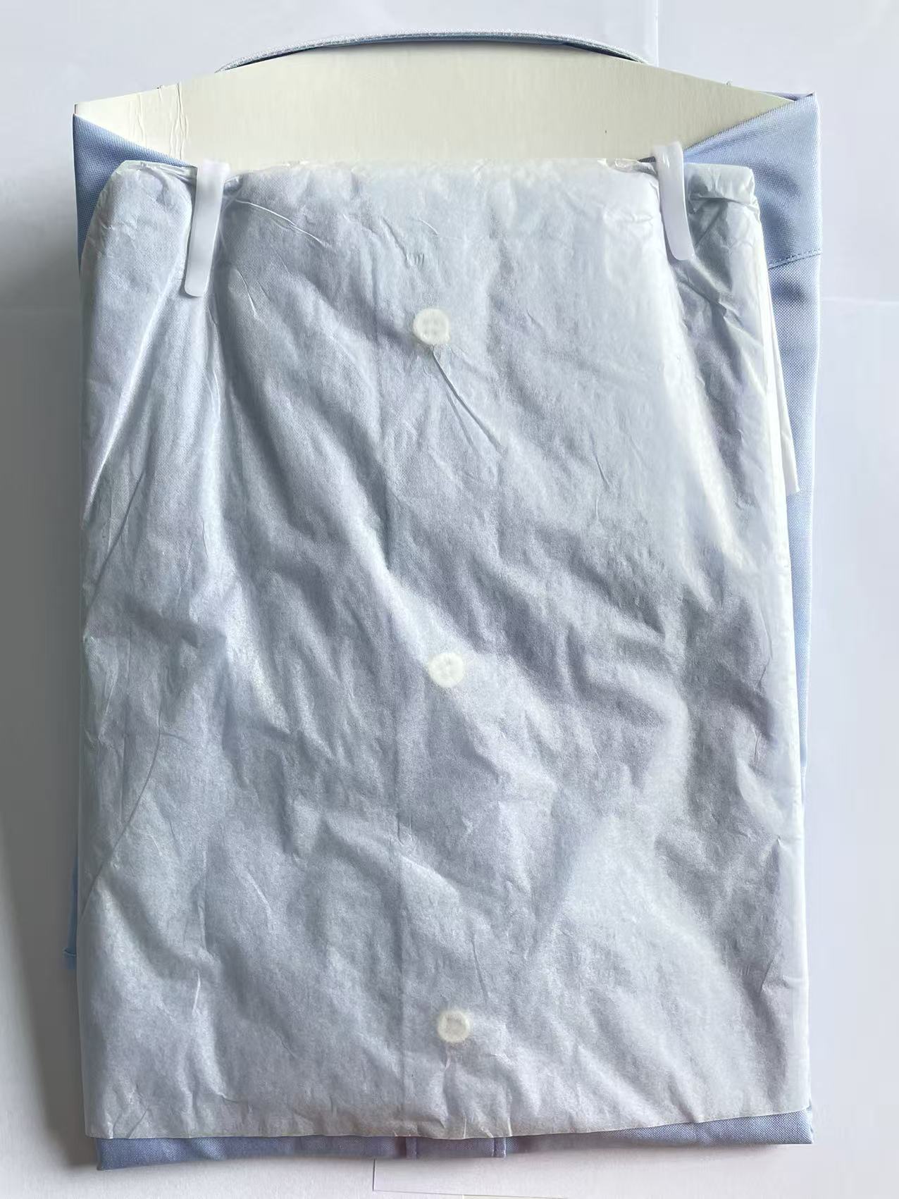 Shirt packaging accessories applied during garment folding, sorting and retail presentation