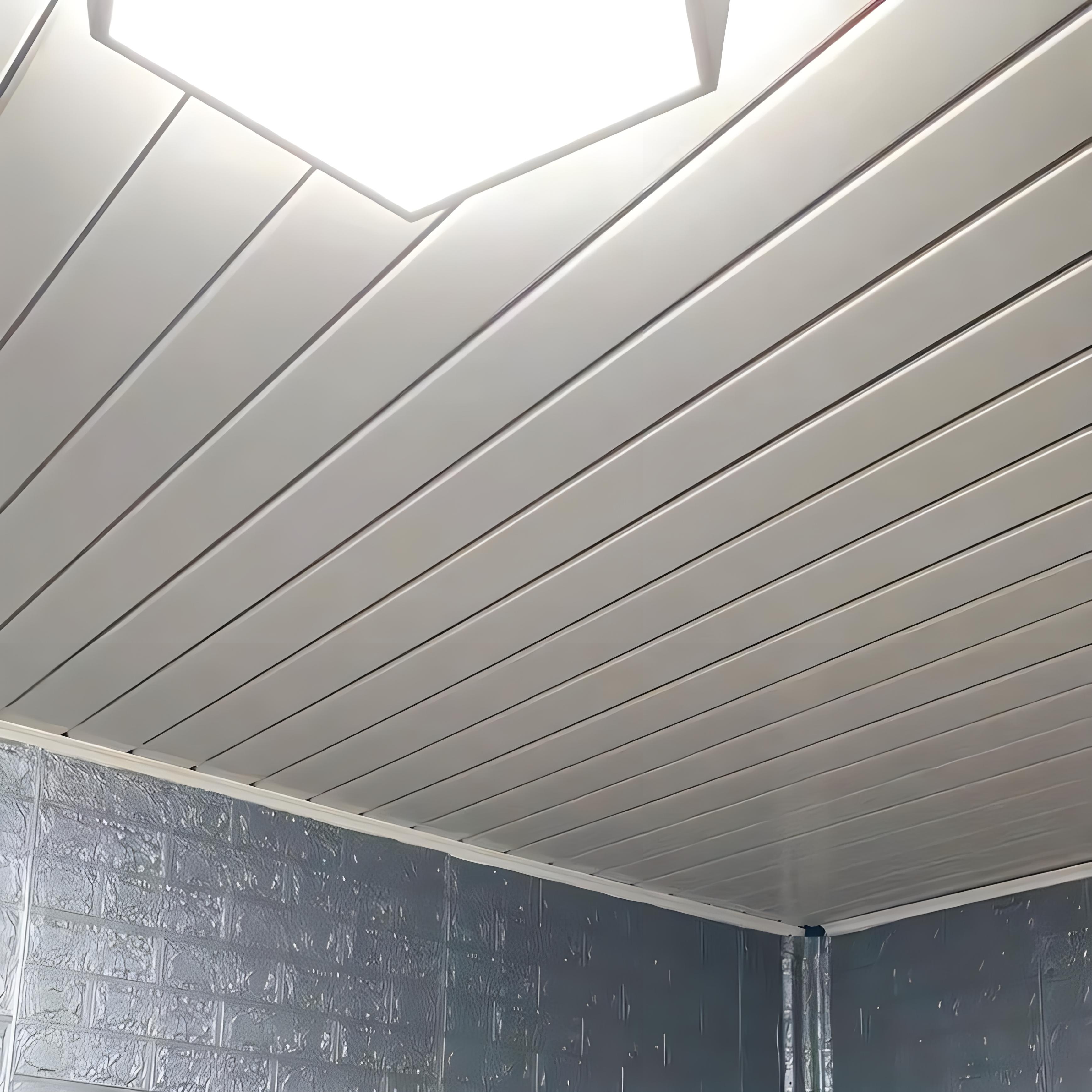PVC ceiling panel installation in an interior project
