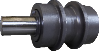 Top Roller
THE FUNCTION OF THE CARRIER ROLLER IS TO SUPPORT THE TRACK AND PREVENT THE TRAFROM SAGGING TOO MUCH, SO AS TO REDUCE THE TRACK IN JUMPINPHENOMENON DURIMOVEMEPREVENTS 
THE TRACK FROM SLIDING SIDEWAYS